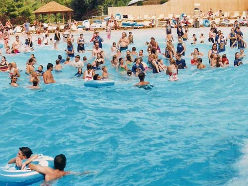 people in water park